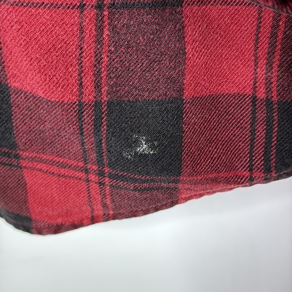 Vintage Carhartt Red Plaid Heavy Long Sleeve Button Up Shirt Size Large - Picture 10 of 12